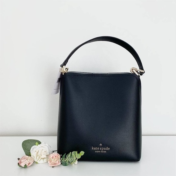 NWT Kate Spade Purse Darcy Black Small Bucket Bag Crossbody - Picture 3 of 10